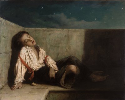 A Recess on a London Bridge, 1879 by Augustus Edward Mulready